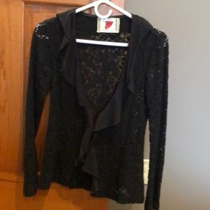 Lace free people blazer shirt.